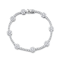 Luxuriant Lab Grown Diamond G SI 6.00 ctw Bracelet in Sterling Silve (7.50 In)