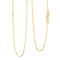 14K Yellow Gold Singapore Bar Necklace (18 Inches) (1.4 Grams) - Sticky add to cart bar