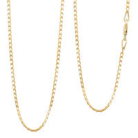 14K Yellow Gold Cuban Chain Necklace (24 Inches) (2mm, 2 Grams)