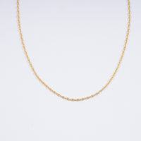 18K Yellow Gold Twisted Mariner Chain Necklace (16 Inches) (2 Grams)