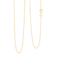 18K Yellow Gold Box Chain Necklace (16 Inches) (1.1 Grams)