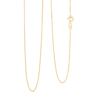 18K Yellow Gold Box Chain Necklace (20 Inches) (1.4 Grams)