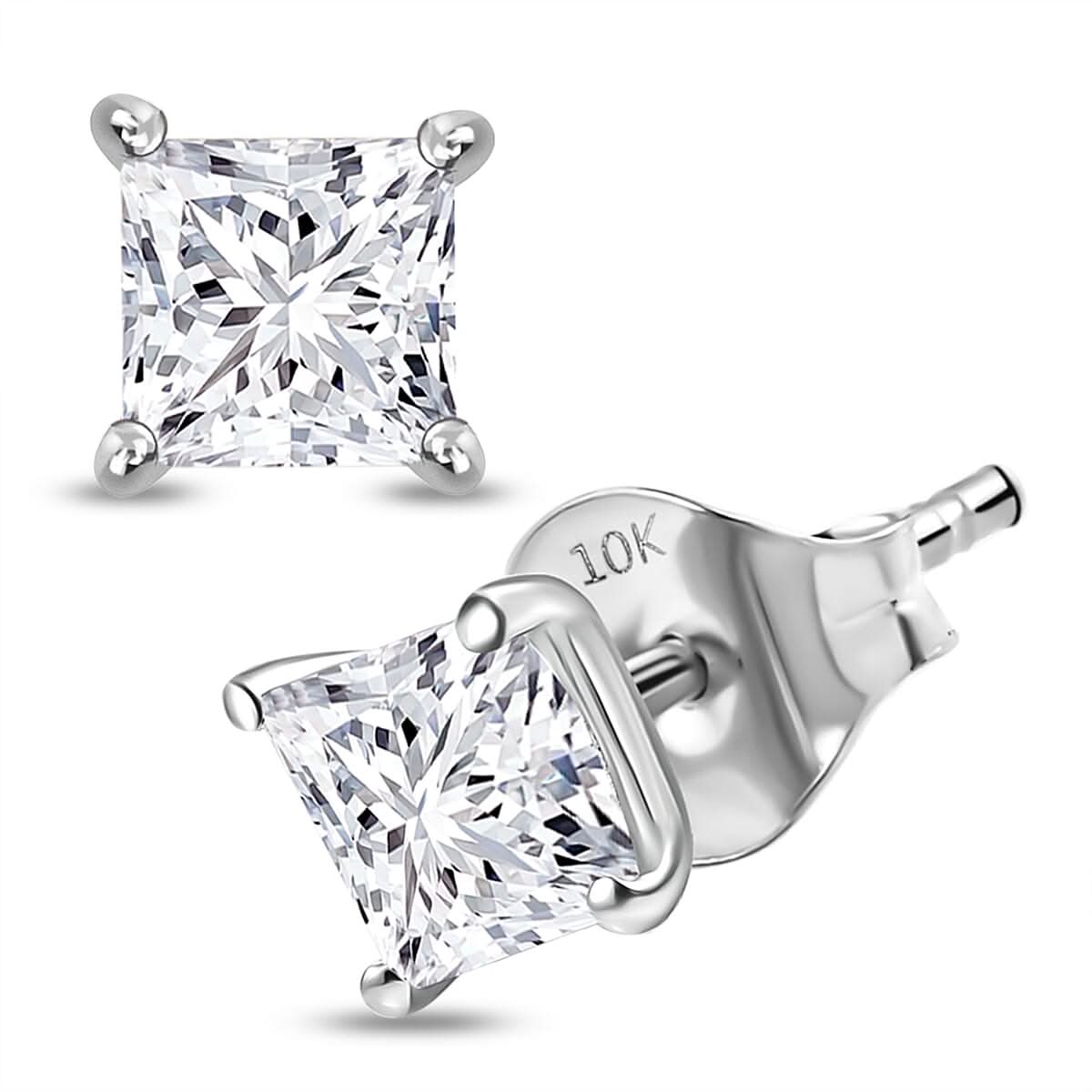 Luxuriant Lab Grown Diamond E-F VS 2.10 ctw Earrings in 10K White Gold