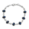 EverTrue Malagasy Labradorite 9.40 ctw Station Bracelet in Platinum Bond (7.25 In) - Sticky add to cart bar