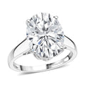 D'Joy Moissanite (Ovl 16x12mm) Ring in Rhodium Over Sterling Silver (Size 10.0) 9.90 ctw - Sticky add to cart bar