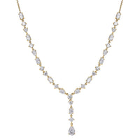 D'Joy Moissanite Necklace (18-20 Inches) in 18K Vermeil YG Over Sterling Silver 10.65 ctw