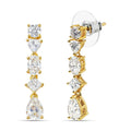 D'Joy Moissanite Drop Earrings in 18K Vermeil YG Over Sterling Silver 3.65 ctw - Sticky add to cart bar