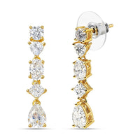 D'Joy Moissanite Drop Earrings in 18K Vermeil YG Over Sterling Silver 3.65 ctw