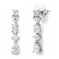 D'Joy Moissanite Drop Earrings in 18K Vermeil YG Over Sterling Silver 3.65 ctw
