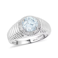 Luxuriant Lab Grown Diamond Men's Ring in Sterling Silver (Size 10.0) 2.00 ctw