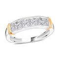 NY Closeout Luxuriant Lab Grown Diamond Men's Ring in 14K YG Over and Sterling Silver (Size 10.0) 1.00 ctw - Sticky add to cart bar
