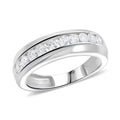 Luxuriant Lab Grown Diamond Men's Ring in Sterling Silver (Size 10.0) 1.00 ctw - Sticky add to cart bar