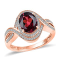 Luxoro 10K Rose Gold Premium Malawi Magenta Garnet, Diamond (I2) (0.35 cts) Ring (Size 10.0) (4.30 g) 2.50 ctw - Sticky add to cart bar