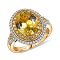 D'Joy Premium Golden Apatite, Multi Gemstone Ring in 18K Vermeil YG Over Sterling Silver (Size 10.0) 4.65 ctw - Sticky add to cart bar