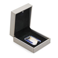 Grey Faux Leather and Black Velvet LED Light Packaging Box