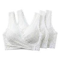 CaraMia Set of 3 White Bras- L