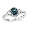 D'Joy Premium Monte Belo Indicolite, Moissanite Ring in Rhodium Over Sterling Silver (Size 7.0) 1.40 ctw - Sticky add to cart bar