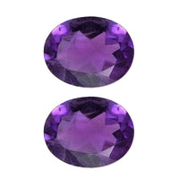 2.93 ctw Oval Cut African Amethyst Loose Gemstone (Set Of 2) (9x7 mm)