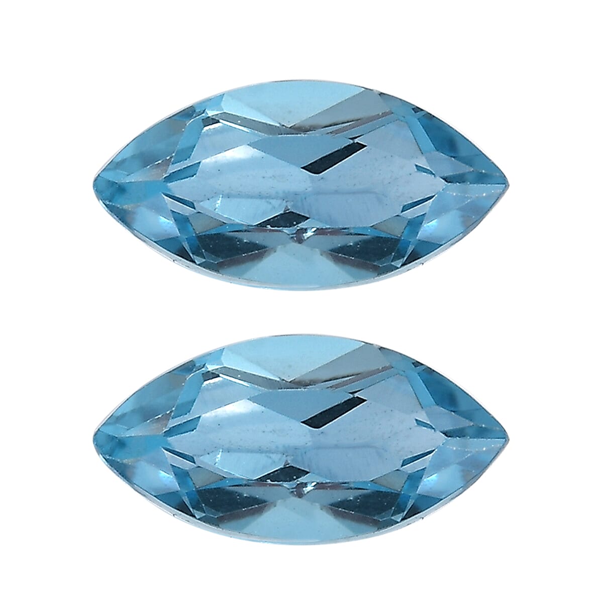 0.77 ctw Blue Topaz Loose Gemstones (Set of 2)
