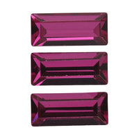 1.22 ctw Baguette Cut Fuchsia Swarovski Crystal Loose Stone (Set Of 3) (7x3 mm)