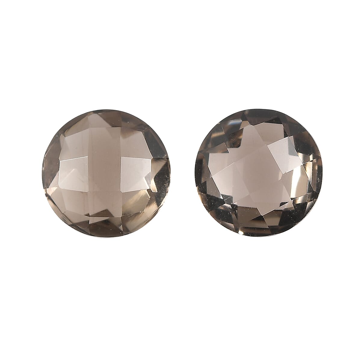 0.99 ctw Round Cut Smoky Quartz Loose Gemstone (Set Of 2) (5.25 mm)