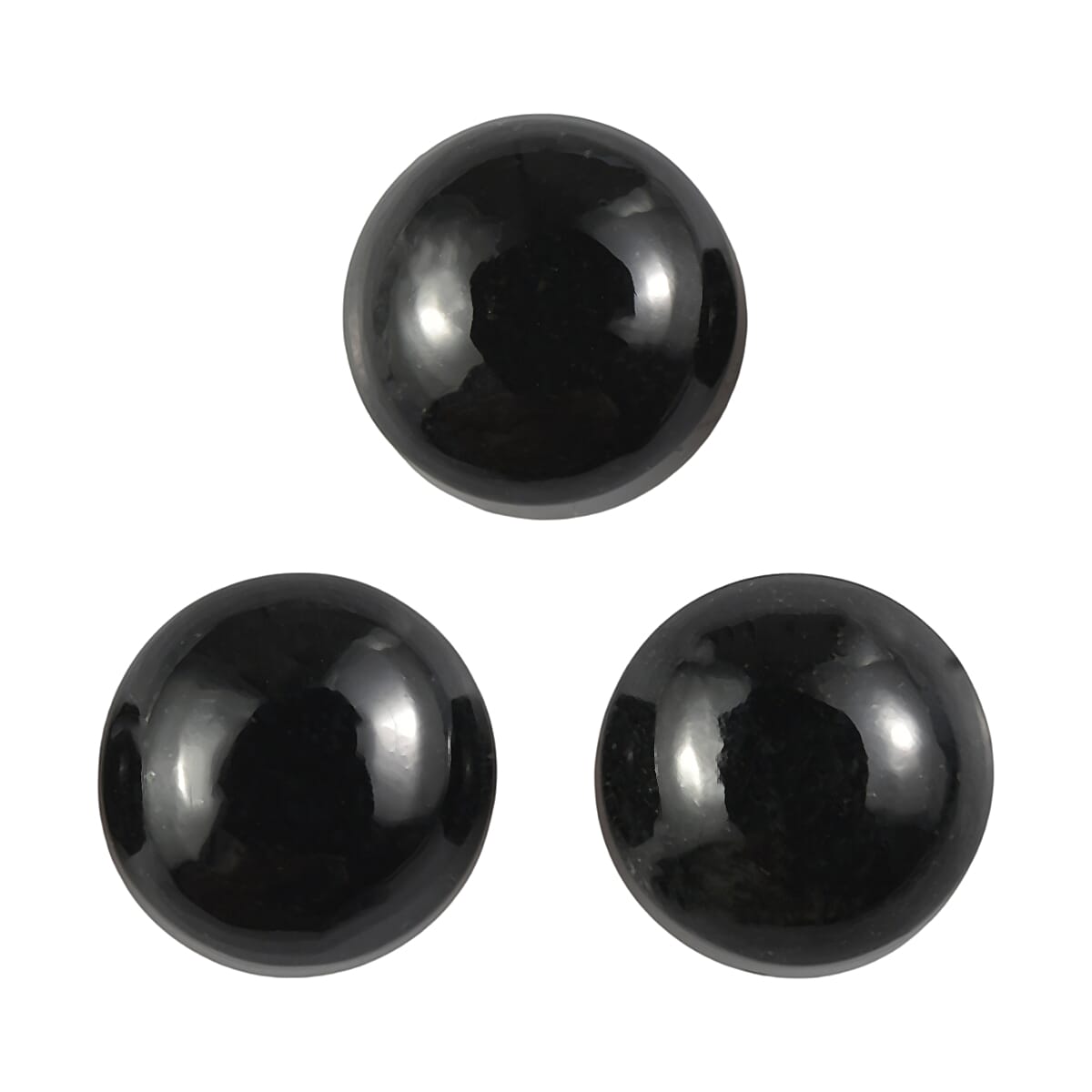2.63 ctw Round Cut Australian Black Tourmaline Loose Gemstone (Set Of 3) (6 mm)