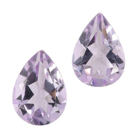 1.18 ctw Pear Cut Rose De France Amethyst Loose Gemstone (Set Of 2) (7x5 mm)