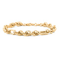 Italian 10K Yellow Gold Figaro Twist Bracelet (7.50 In) 5.10 Grams - Sticky add to cart bar