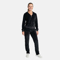 Lee Hanton Black Velour Hooded Jacket Pant Set- Large - Sticky add to cart bar