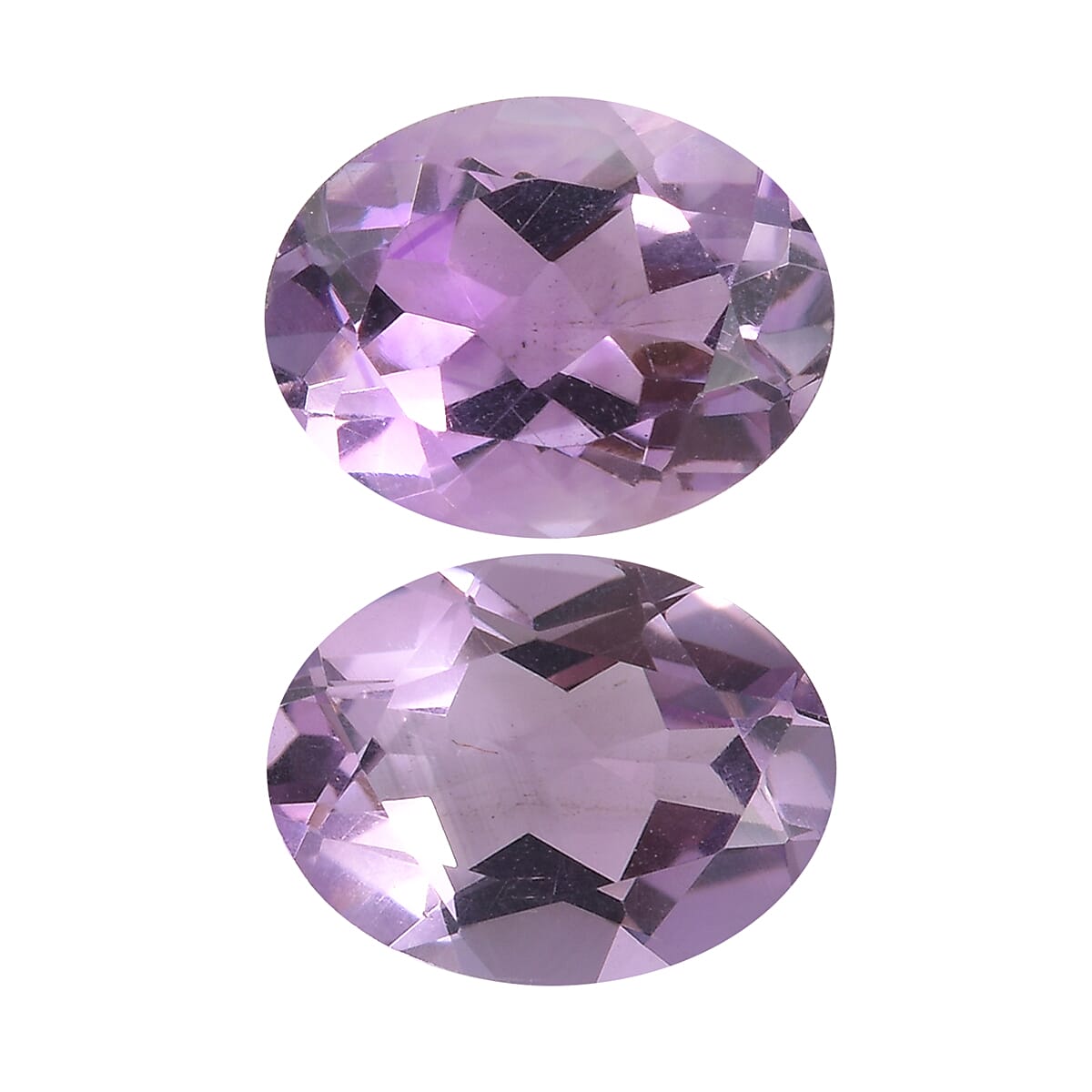 3.16 ctw Oval Cut Rose De France Amethyst Loose Gemstone (Set Of 2) (9x7 mm)