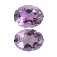 3.16 ctw Oval Cut Rose De France Amethyst Loose Gemstone (Set Of 2) (9x7 mm)