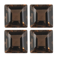 1.34 ctw Square Cut Smoky Quartz Loose Gemstone – AA Grade (Set Of 4) (4 mm)