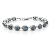EverTrue Malagasy Labradorite Fancy Bracelet in Platinum Bond (8.00 In) 20.50 ctw