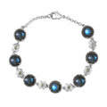EverTrue Labradorite ,  Peridot  Motif Linked Bracelet in Platinum Bond (7.25 In) 17.04 ctw - Sticky add to cart bar