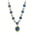 EverTrue Malagasy Labradorite and Hebei Peridot 11.50 ctw Mystic Bloom Necklace in Platinum Bond 18 Inches - Sticky add to cart bar
