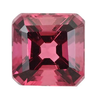 1.20 ctw Asscher Cut Square Golconda Rubellite-AAAA Grade, 6x6mm