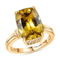D'Joy Premium Golden Apatite Solitaire Ring in 18K Vermeil YG Over Sterling Silver (Size 6.0) 7.25 ctw - Sticky add to cart bar