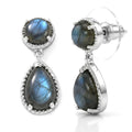 EverTrue Malagasy Labradorite 6.00 ctw Mystic Bloom Earrings in Platinum Bond - Sticky add to cart bar