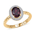 10K Yellow Gold Premium Anthill Garnet, Diamond (I2) (0.24 cts) Ring (Size 6.0) 2.00 ctw - Sticky add to cart bar
