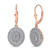 Luxuriant Lab Grown Diamond G-H SI Earrings in 18K Vermeil RG Over Sterling Silver 1.00 ctw
