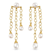 D'Joy Freshwater Pearl Earrings in 18K Vermeil Yellow Gold Over Sterling Silver