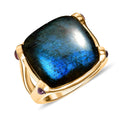 EverTrue AAA Malagasy Labradorite, Orissa Rhodolite Garnet Ring in 18K YG Plated (Size 6.0) 22.80 ctw - Sticky add to cart bar