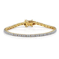 Luxuriant Lab Grown Diamond E-F VS 3.00 ctw Bracelet in 18K Vermeil Yellow Gold Over Sterling Silver (6.50 In) - Sticky add to cart bar