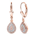 D'Joy Natural Pink and White Diamond I3 0.50 ctw Endless Love Drop Earrings in 18K Vermeil Rose Gold Over Sterling Silver - Sticky add to cart bar