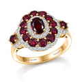 D'Joy Premium Anthill Garnet, Moissanite Ring in 18K Vermeil YG Over Sterling Silver (Size 10.0) 2.40 ctw - Sticky add to cart bar