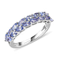 EverTrue Tanzanite Blue Petal Band Ring in Platinum Bond (Size 10.0) 1.30 ctw - Sticky add to cart bar