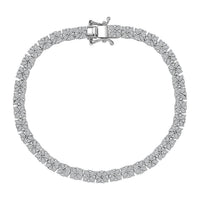 D'Joy Diamond Bracelet in Rhodium Over Sterling Silver (7.25 In) 4.00 ctw