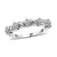 Luxuriant Lab Grown Diamond Twist Ring in Sterling Silver