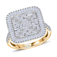 Luxuriant Lab Grown Diamond (G-H, SI) Ring in 18K Vermeil YG Over Sterling Silver (Size 10.0) 1.50 ctw