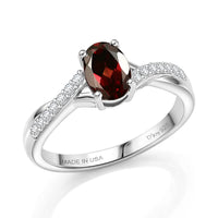 D'Joy Premium Red Zircon, Moissanite Ring in Rhodium Over Sterling Silver (Size 7.0) 1.50 ctw